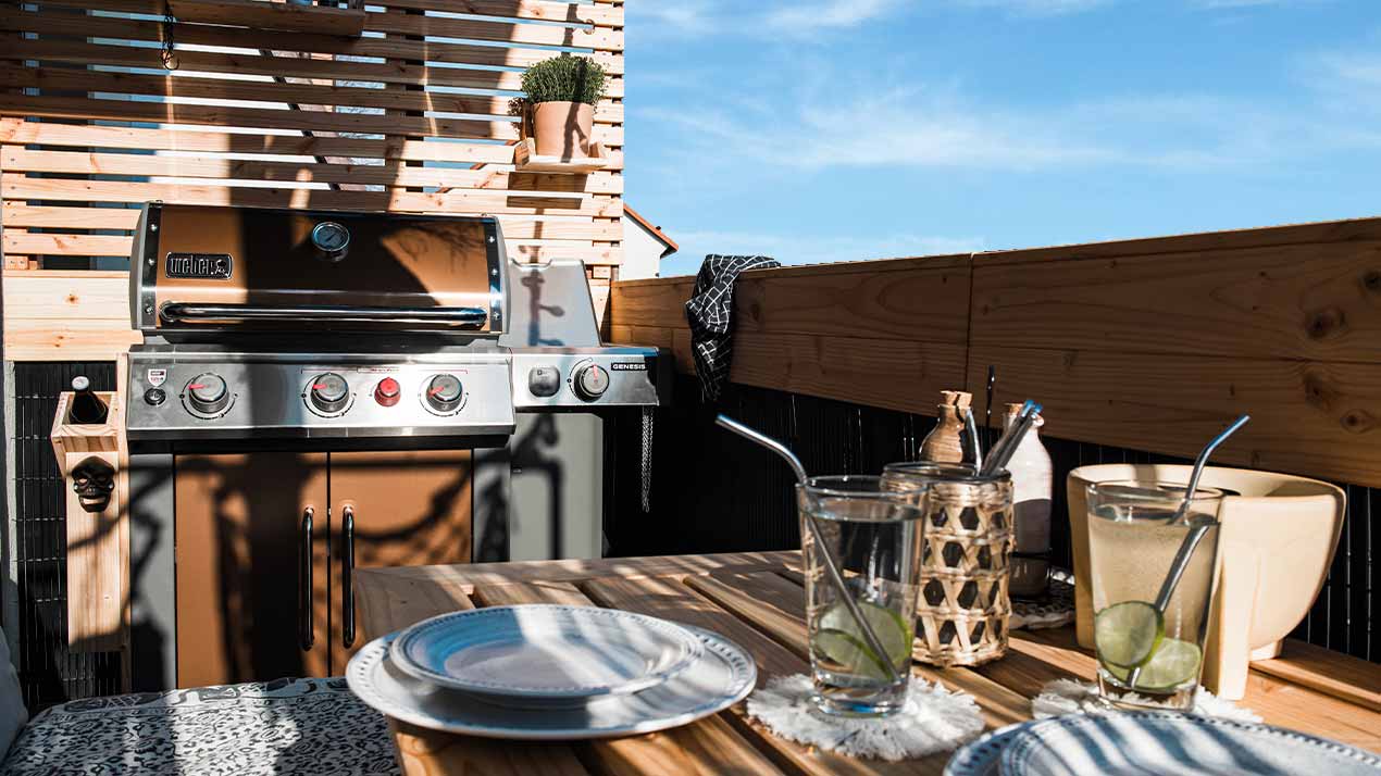 Grilling on balcony or terrace